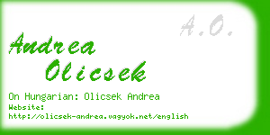 andrea olicsek business card